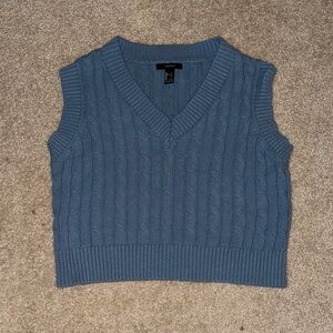 Forever 21 Teal V-Neck Sweater Vest